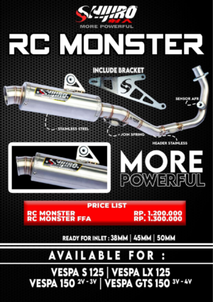 SHIJIRO RACING EXHAUST SYSTEM - TYPE RC MONSTER FOR VESPA 125/150