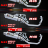 Shijiro Racing Exhaust Type M45 SERIES For Vespa 2v/3v & IGET