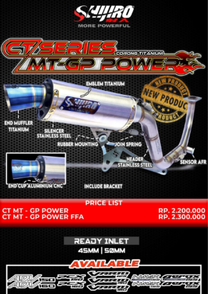 SHIJIRO RACING EXHAUST SYSTEM - TYPE MT GP POWER (CT SERIES) FOR MATIC 150