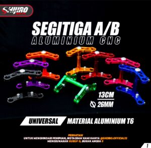 SHIJIRO RACING ALUMINIUM PARTS - SEGITIGA A/B FOR UNIVERSAL