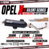 SHIJIRO RACING EXHAUST - TYPE OPEL X (S SILENT SERIES) BLACK SERIES ENDCUP STAINLESS