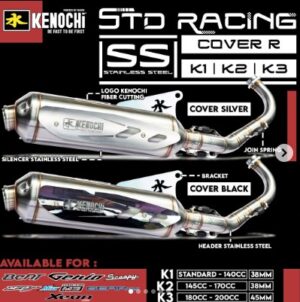 KENOCHI RACING EXHAUST SYSTEM - TYPE STD RACING K SERIES SS (COVER R)