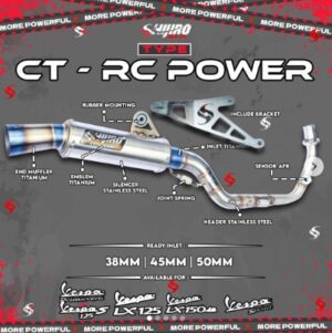 SHIJIRO RACING EXHAUST SYSTEM - TYPE CT - RC POWER FOR VESPA 125/150