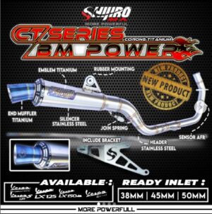 SHIJIRO RACING EXHAUST SYSTEM - TYPE BM POWER (CT SERIES) FOR VESPA 125/150